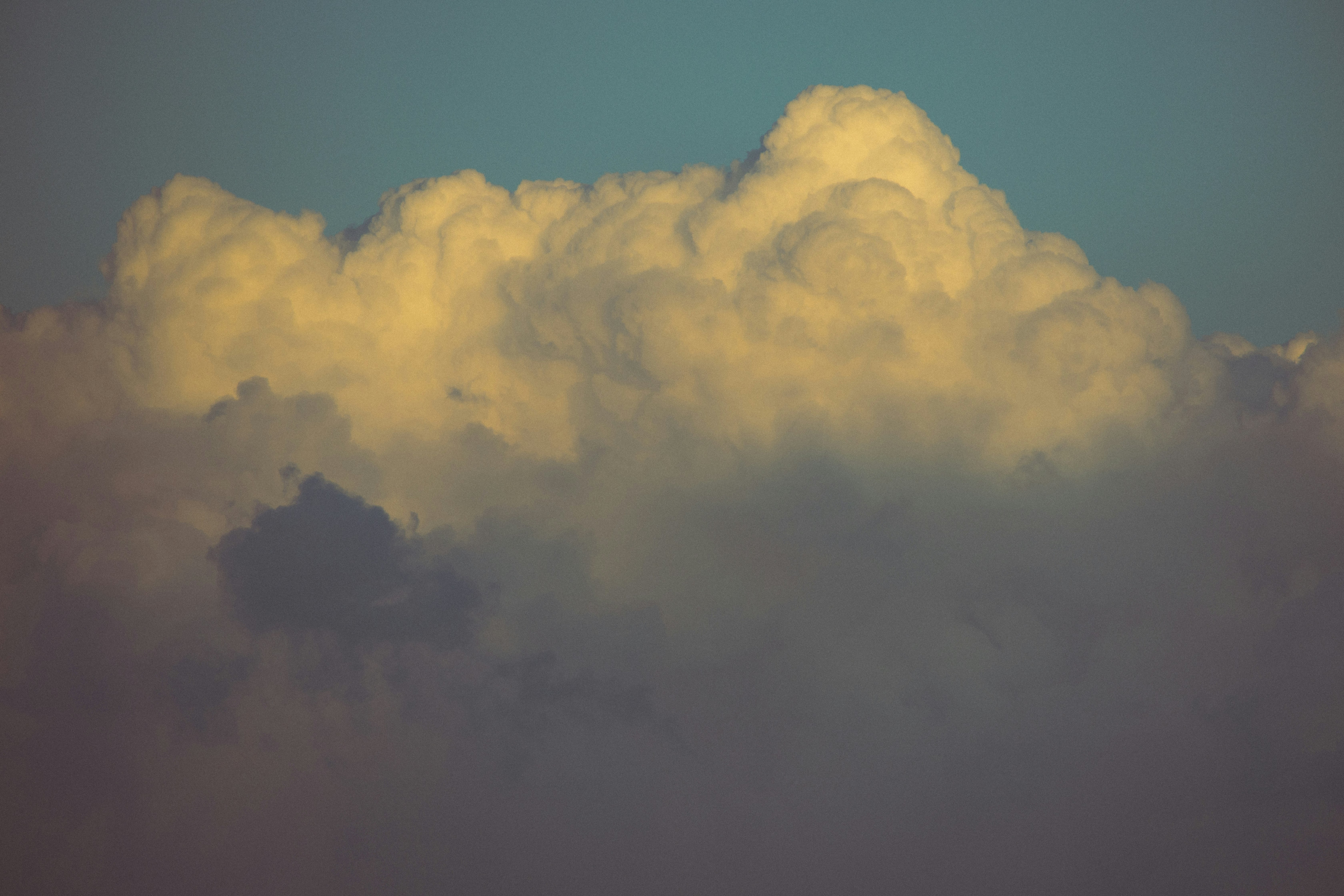 white clouds on blue sky